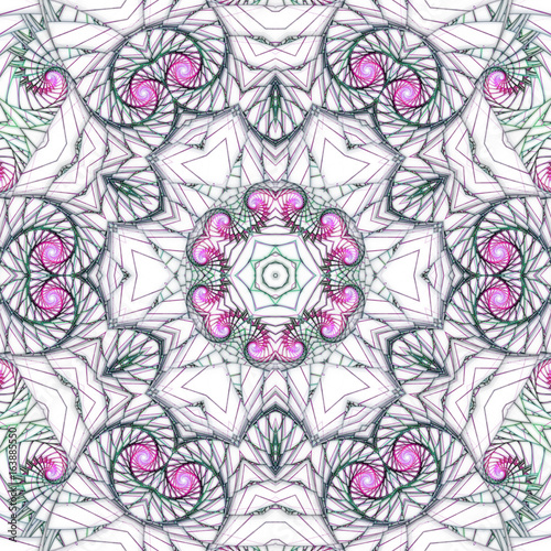 Detailed colorful fractal swirls  digital artwork for creative g