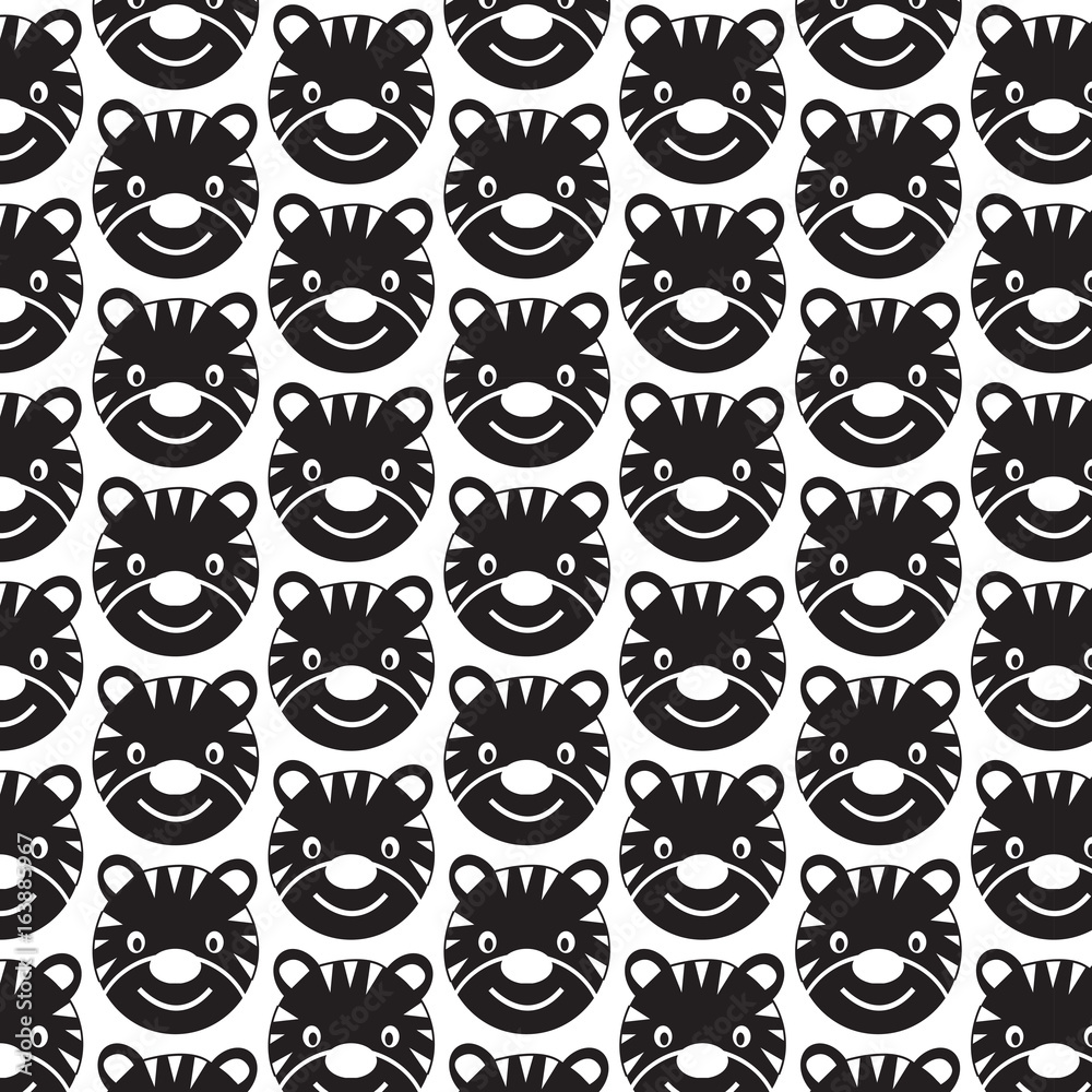 Pattern background Tiger Face emotion Icon Pattern background Tiger Face emotion Icon