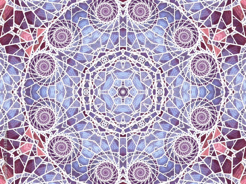 Soft stained glass fractal illustration Soft stained glass fractal illustration