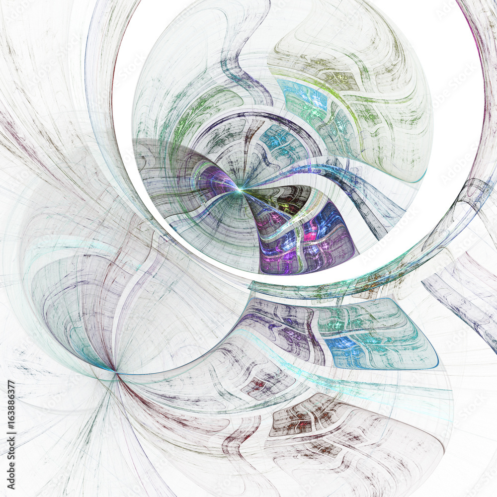 Obraz premium Light colorful fractal, digital artwork for creative graphic design