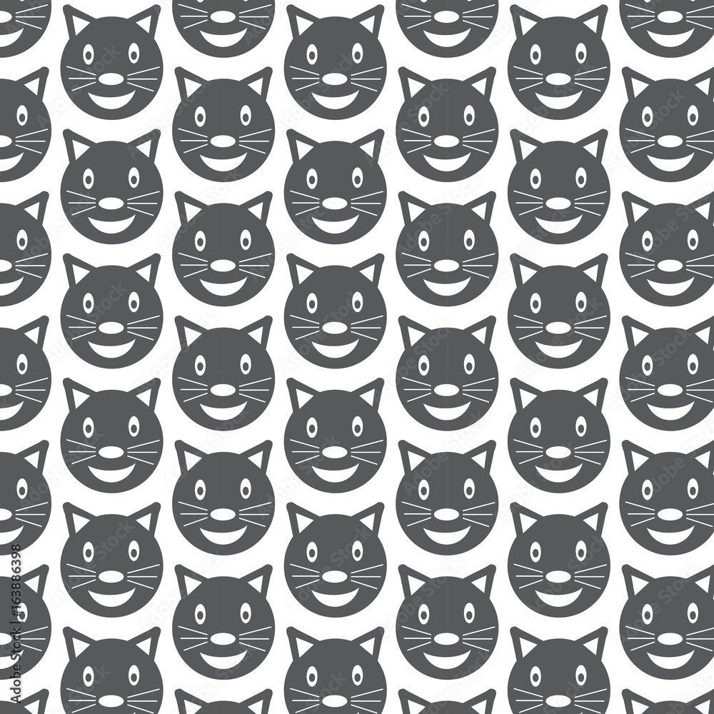 Pattern background Cat Face emotion Icon Pattern background Cat Face emotion Icon
