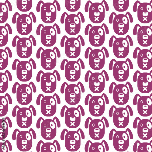 Pattern background Dog Face emotion Icon