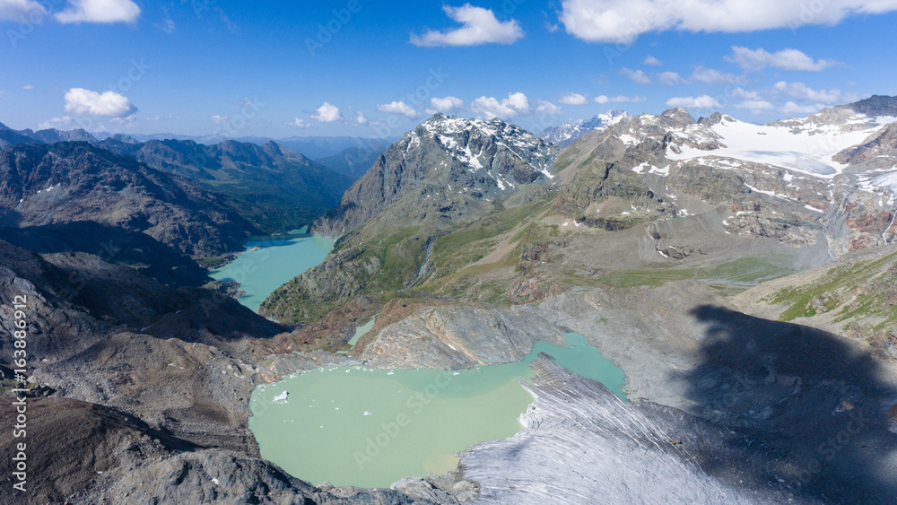Melting glaciers - Lake and ice