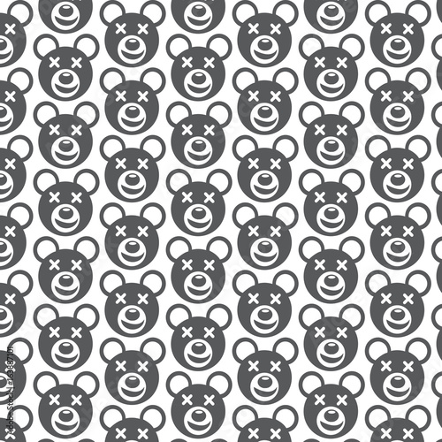 Pattern background Bear Face emotion Icon