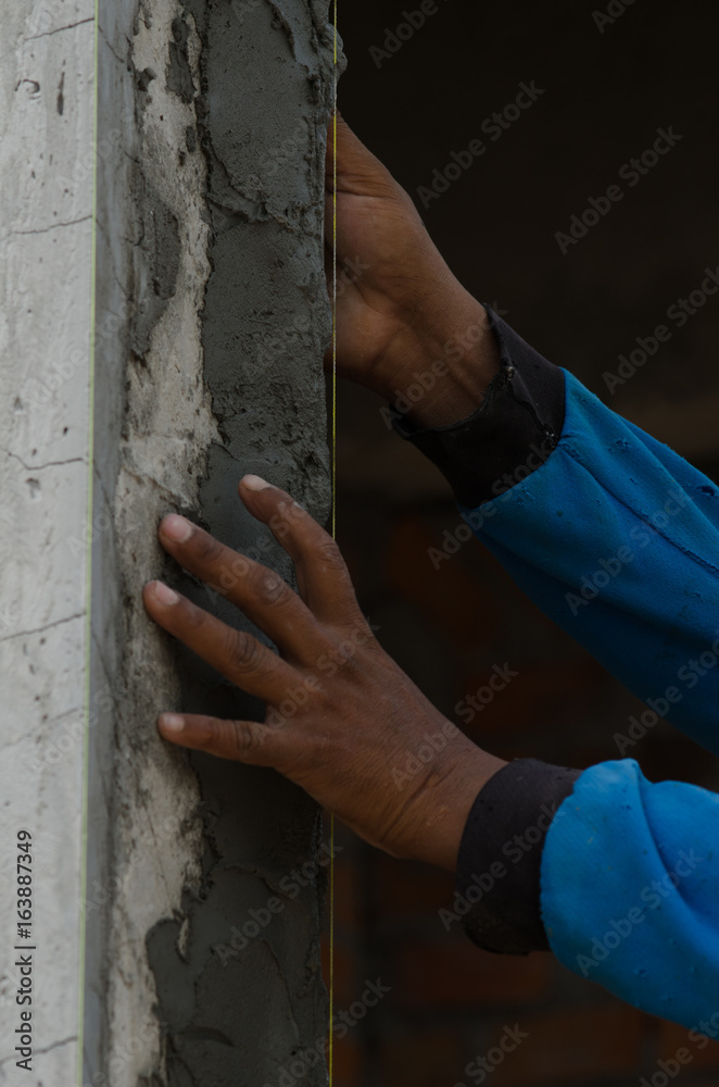 Plasterer With great determination and determination. Plasterer With great determination and determination.