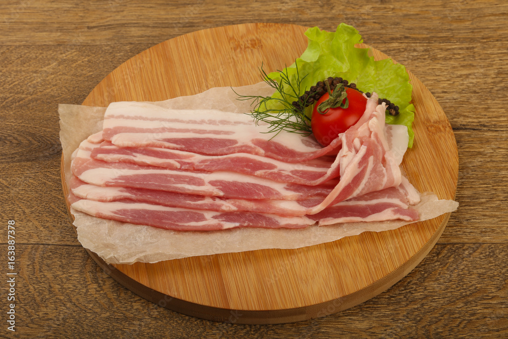 Raw bacon