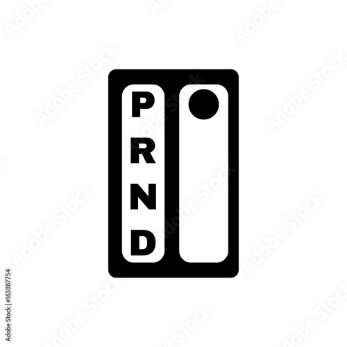 The automatic transmission icon. Shifter symbol. Flat design. Stock - Vector illustration