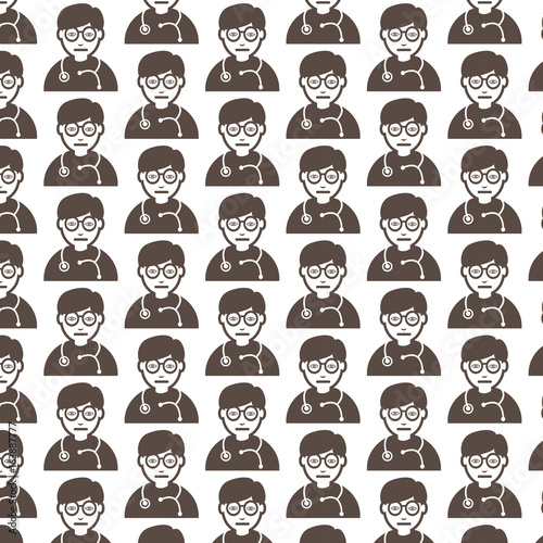 Pattern background Doctor Face emotion Icon