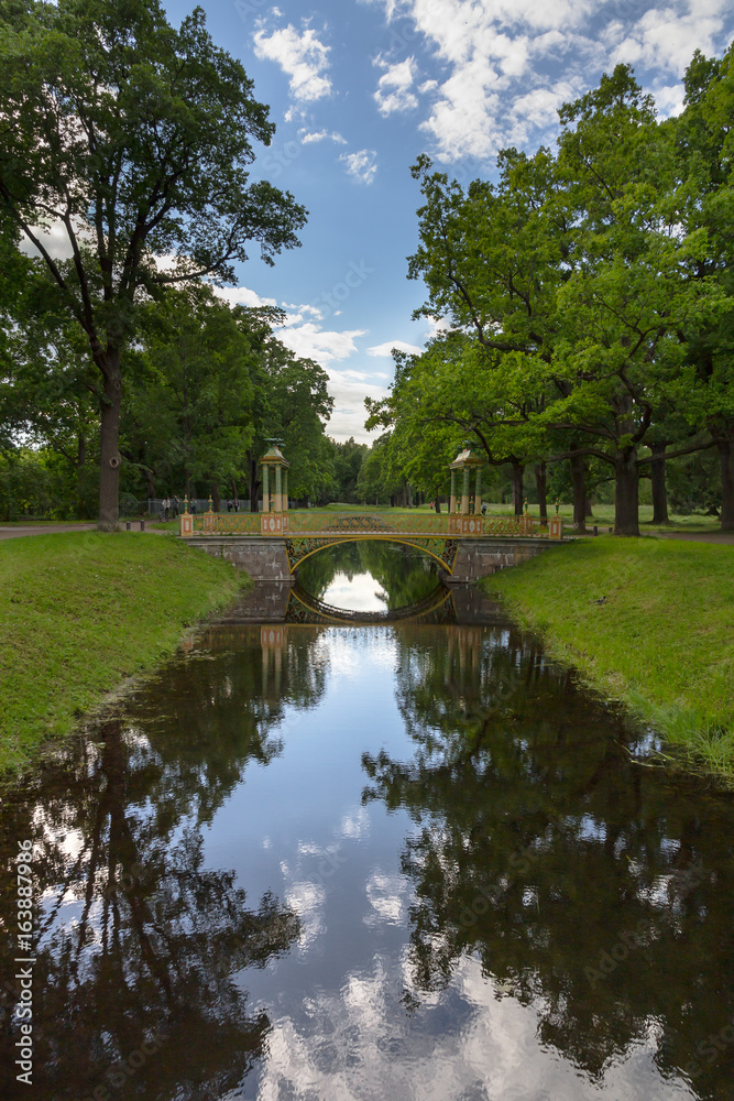 Alexander Park of Tsarskoye Selo, bridge over the river Alexander Park of Tsarskoye Selo, bridge over the river