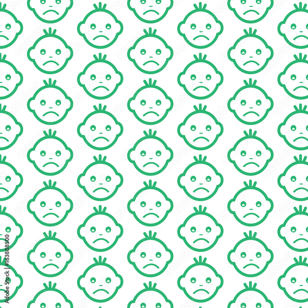 Pattern background Baby Face Emotion Icon