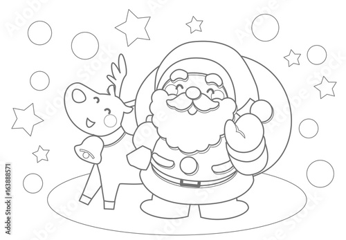 クリスマスぬりえ