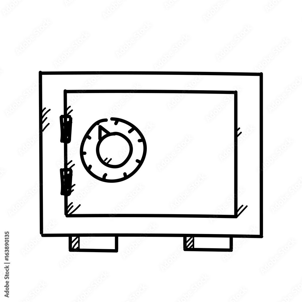 Safe freehand drawing illustration on white background Safe freehand drawing illustration on white background