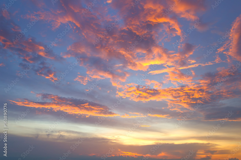 Sunset makes the sky and cloud a beautiful golden yellow. Sunset makes the sky and cloud a beautiful golden yellow.
