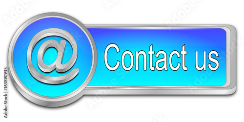 Button contact us - 3D illustration