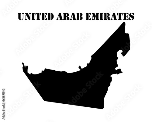 Symbol of Isle of  United Arab Emirates and map