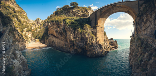 fjord of furore amalfi coast photo