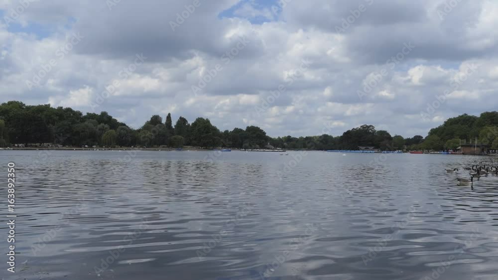 Beautiful fluffy clouds over the lake. Beautiful fluffy clouds over the lake.