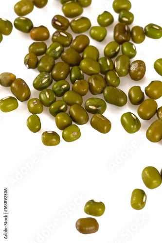 mung beans isolated on white