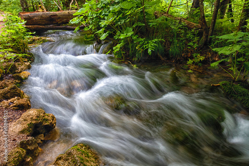 beautiful waterfalls in Plitvice Lakes National Park  Croatia