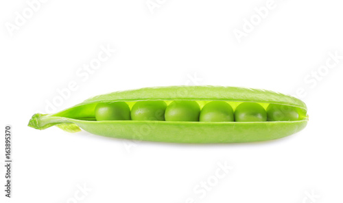 Wallpaper Mural Fresh green peas on white background Torontodigital.ca