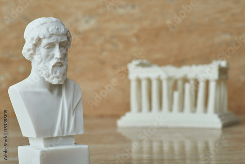 Statue of ancient Greek philosopher Plato.