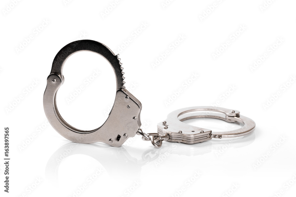 handcuffs isolated on white background handcuffs isolated on white background