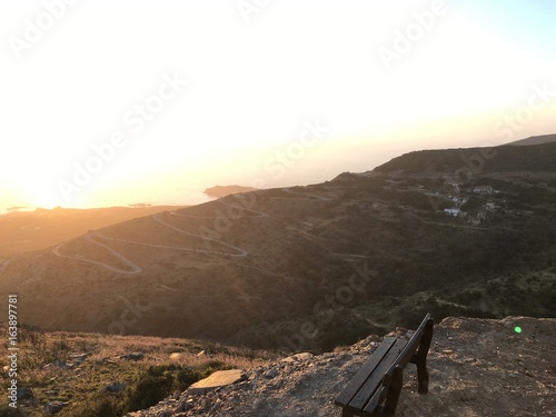 Fototapeta Naklejka Na Ścianę i Meble -  coucher de soleil Grèce, Crête