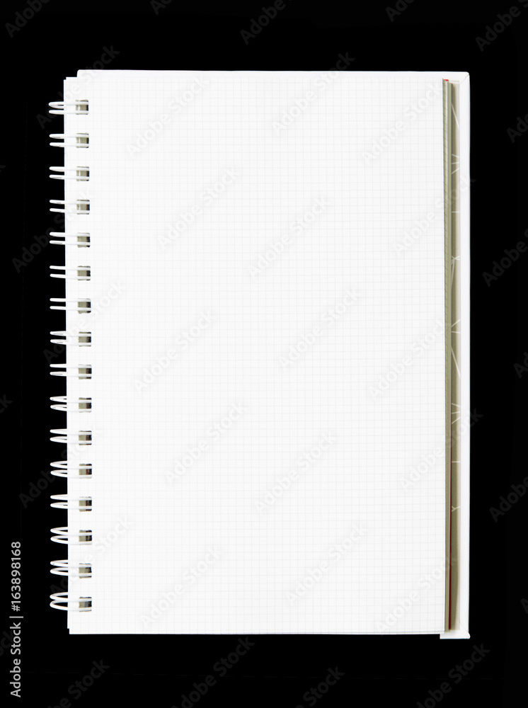 notebook with spiral isolated. notebook with spiral isolated.