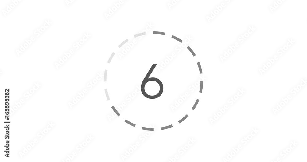 Countdown 10 Sekunden. Kreis. modern & hell