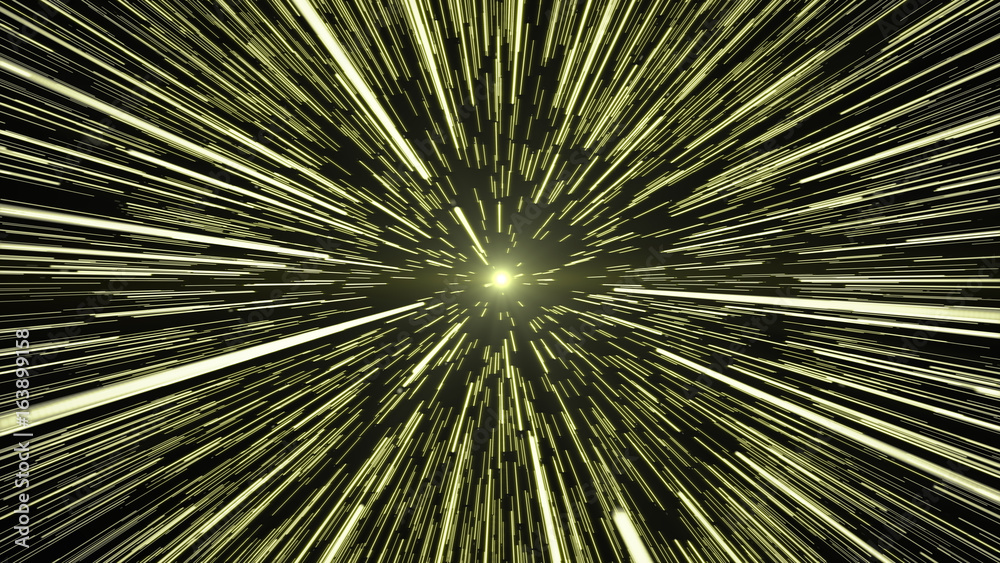Fototapeta premium Gold Light Hyperspace