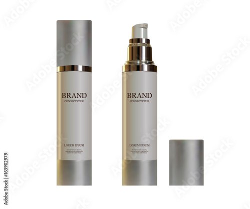 Realistic Cosmetic bottle can sprayer container.