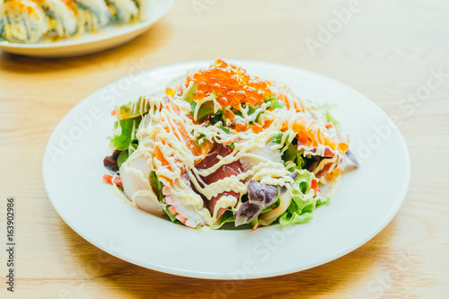 Seafood sashimi salad