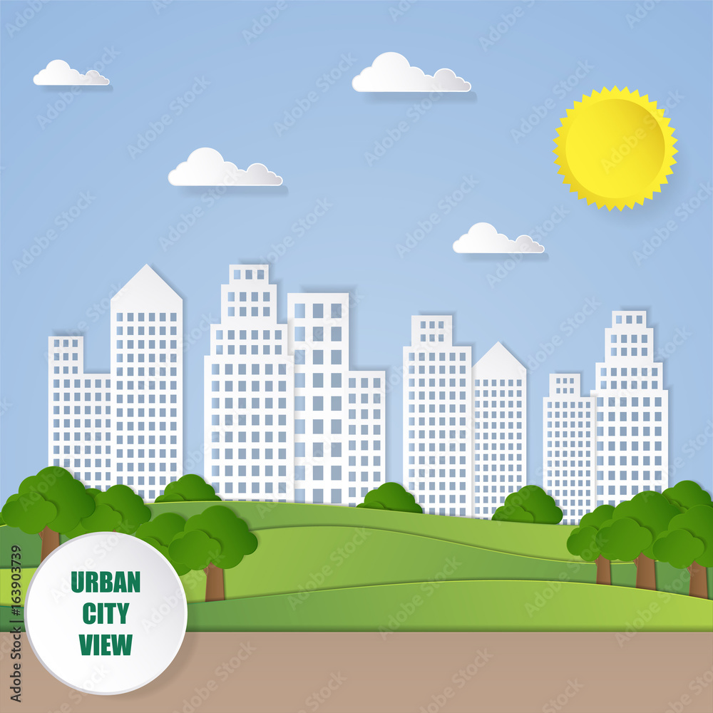 landscape of urban city view