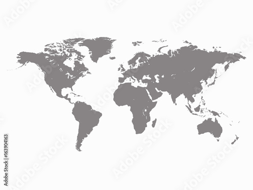 Gray blank Worldmap vector template
