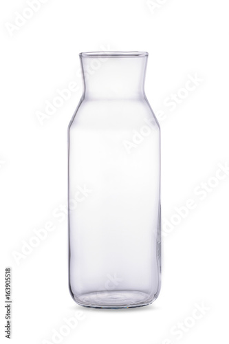 Glass jug isolated on a white background