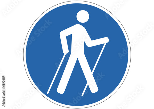 Schild Nordic Walking erlaubt