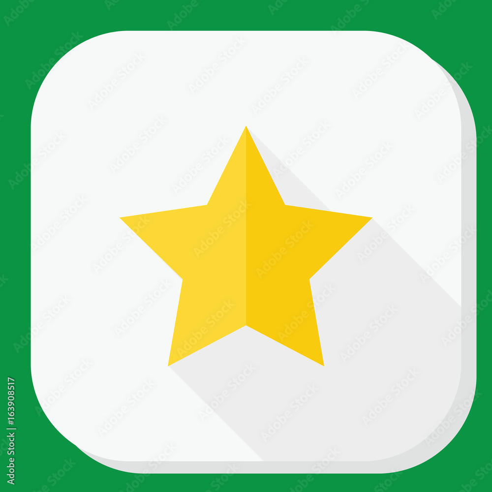 Yellow star icon with long shadow. Modern simple flat sign. Internet concept. Trendy vector symbol for website, web button. Yellow star icon with long shadow. Modern simple flat sign. Internet concept. Trendy vector symbol for website, web button.