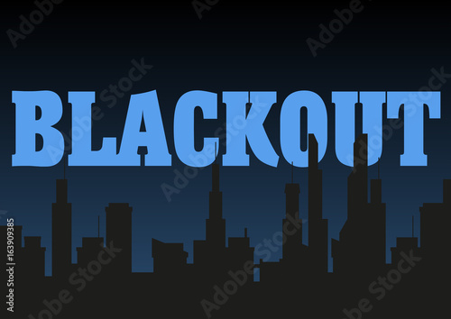 Blackout city vector illustration