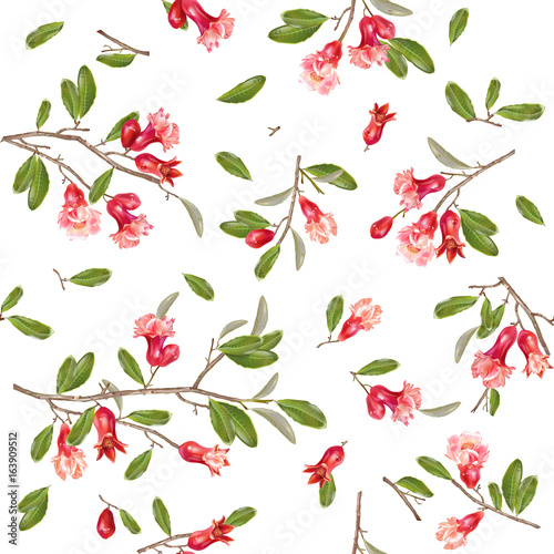 Pomegranate flower pattern