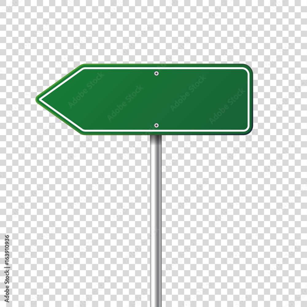 Road green traffic sign. Blank board with place for text.Mockup. Isolated information sign. Direction. Vector illustration. Road green traffic sign. Blank board with place for text.Mockup. Isolated information sign. Direction. Vector illustration.