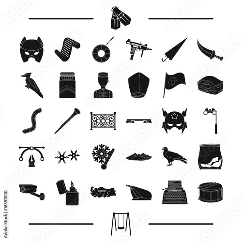 hotel, travel, weather and other web icon in black style.drug, drum, swing icons in set collection.