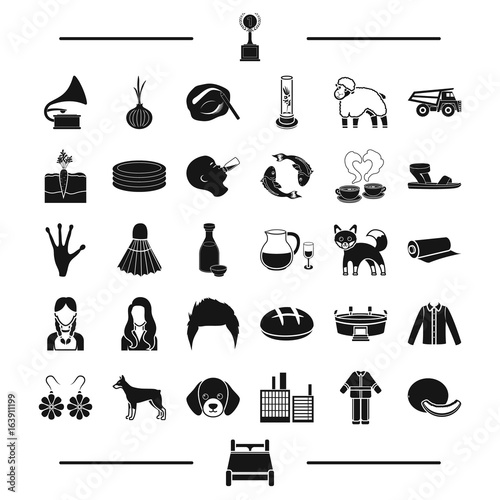 award, architecture and other web icon in black style. clothing, appearance, animal icons in set collection.