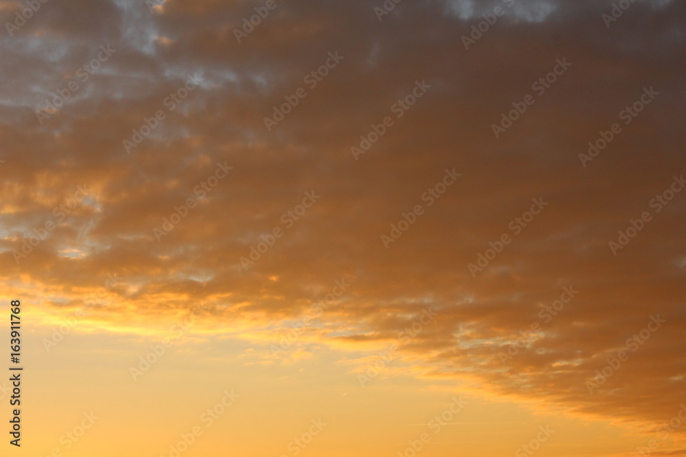 Yellow clouds sunset