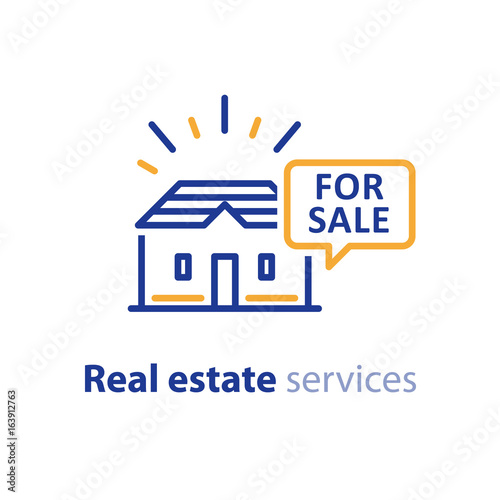 House for sale offer, real estate business, advertising concept