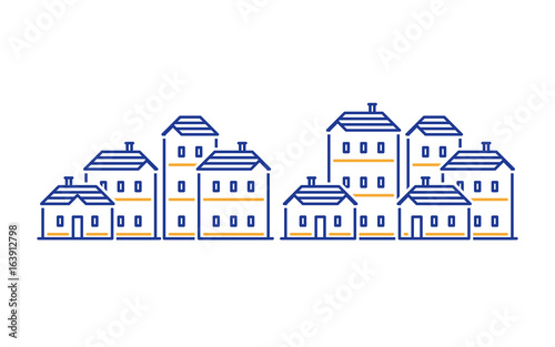 Residential district concept, real estate development, apartment building