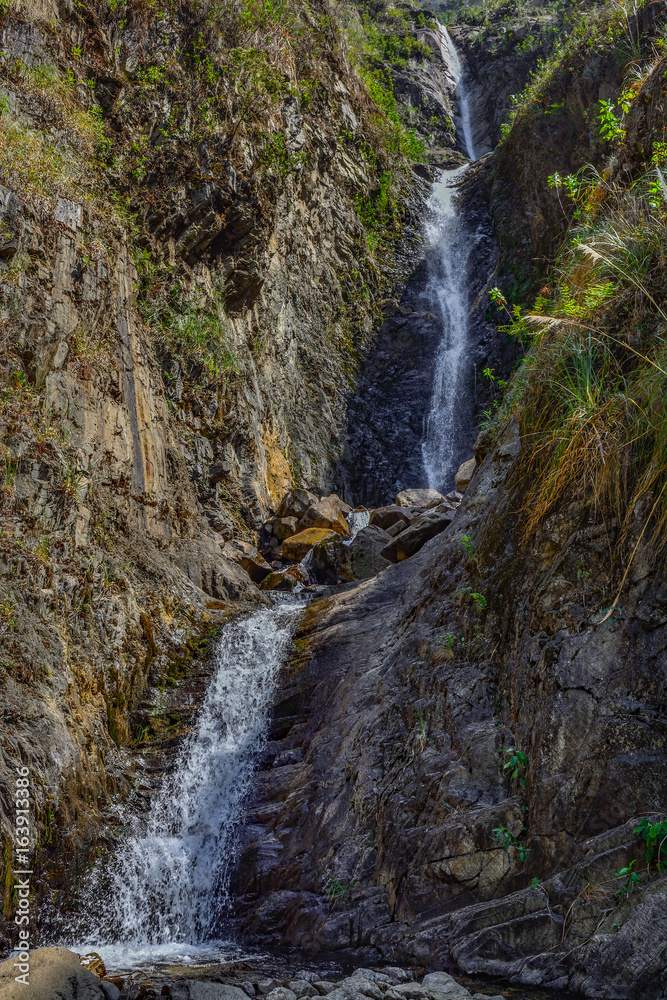 peru inca trail salkantay waterfall peru inca trail salkantay waterfall