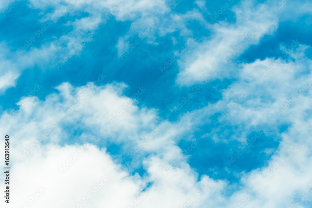 Blue backdrop in the air Blue backdrop in the air