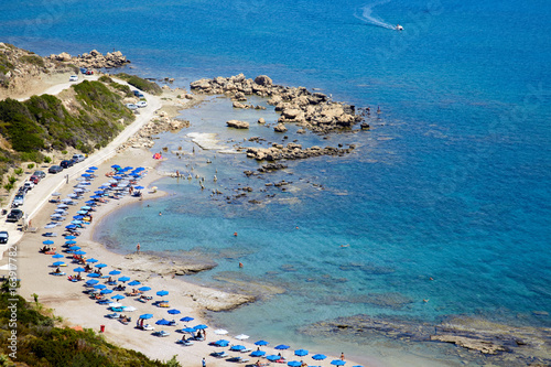 Fototapeta Naklejka Na Ścianę i Meble -  Faliraki nudist beach, Rhodos island, Greece