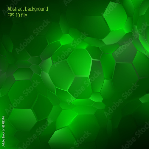 Vector abstract hexagon geometrical background. Technology pattern with shiny hexagon forms