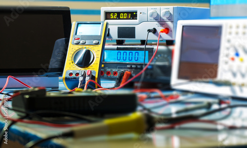 devices in electronics laboratory